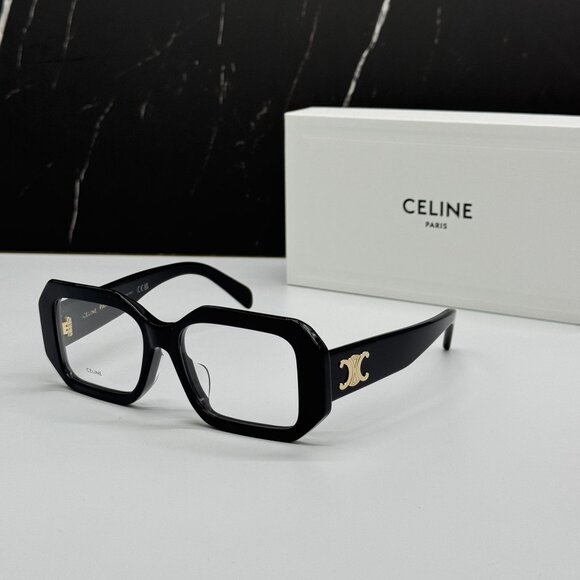 NEW CELINE CL50155F 001 BLACK WOMEN EYEGLASSES CELINE - Picture 1 of 11